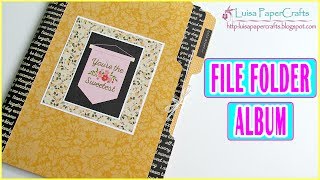 Album Grande hecho con Folders Muy Fácil  Tutorial Scrapbooking  Luisa PaperCrafts [upl. by Divad752]