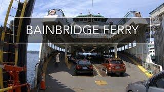 Bainbridge Ferry Seattle to Bainbridge Island Drive Washington 4K USA [upl. by Hanser]