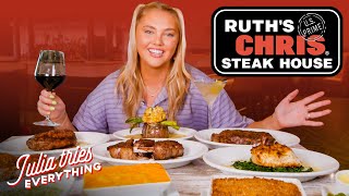 Trying 29 Of The Most Popular Dishes From Ruths Chris Steak House  Delish [upl. by Ennis901]