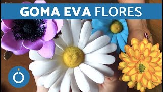 GOMA EVA FLORES  CÓMO HACER FLORES de FOMI [upl. by Raknahs284]