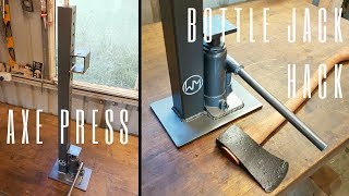 Bottle Jack Hack  Axe Wedge Press [upl. by Dalton]