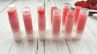 DIY Strawberry Lip Balm  Simple and easy using Moisturizing Lip Balm Base [upl. by Krantz161]