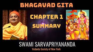 1 Bhagavad Gita  Chapter 1 Summary  Swami Sarvapriyananda [upl. by Akilam]