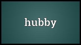 Hubby Meaning [upl. by Alrick]