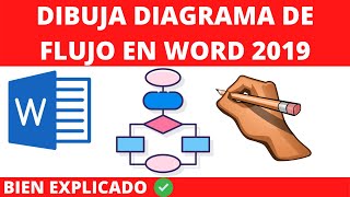 CÓMO DIBUJAR UN DIAGRAMA DE FLUJO EN WORD 2019  BIEN EXPLICADO [upl. by Susi]