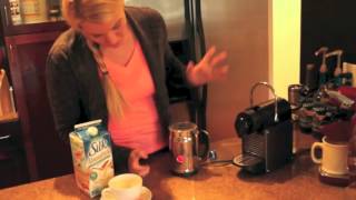 Nespresso Aeroccino Plus Frother Review Frothing Almond Milk [upl. by Benny]