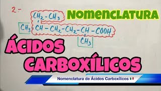 Nomenclatura de ÁCIDOS CARBOXÍLICOS bien fácil [upl. by Aicenek]