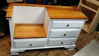 DIY how to convert dresser to a bench thingy [upl. by Tra]