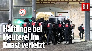 Gefängnismeuterei Polizei stürmt Knast in Thüringen  JVA Untermaßfeld [upl. by Eniamat604]