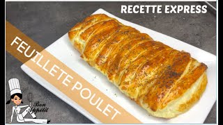 Feuilleté au poulet  RECETTE EXPRESS [upl. by Annovaj447]