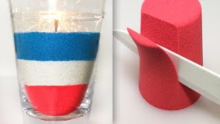 Very Satisfying Video Compilation 75 Kinetic Sand Cutting ASMR [upl. by Anitsugua]