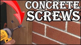 How To Screw A Board To Brick With Concrete Screws [upl. by Toma]