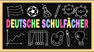 Deutsch lernen Schule amp Schulfächer  German lesson intermediate school subjects A2  B1  B2 [upl. by Aicilec667]