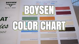 BOYSEN COLOR CHART  house paint ideas [upl. by Idoc180]