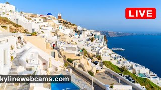 🔴 Recorded live footage webcam from Santorini  Greece [upl. by Hortensa]