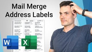 How to Mail Merge Address Labels  Office 365 [upl. by Levy]