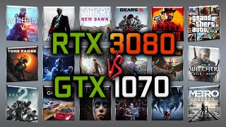 RTX 3080 vs GTX 1070 Benchmark – 59 Tests [upl. by Ecineg]