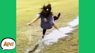 Slip Slide and FAIL 😂  Funniest Fails  AFV 2020 [upl. by Rodnas]