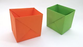 Origami Kutu Yapımı Kağıttan Sağlam Kalemlik Kutu Nasıl Yapılır [upl. by Adiuqal]